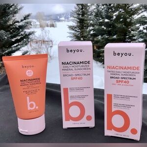 2 NEW beyou niacinamide daily tinted moisturizer spf 40 mineral face sunscreen